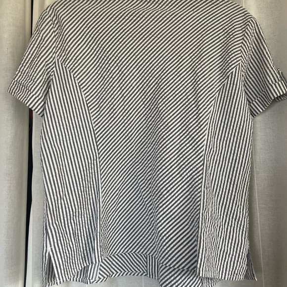 pinstripe button down blouse - Picture 2 of 3